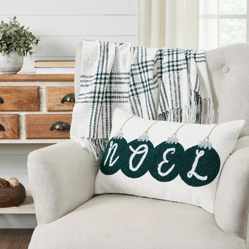 Adjustable Pillows for Customized ComfortPine Grove Embroidered Noel Pillow
