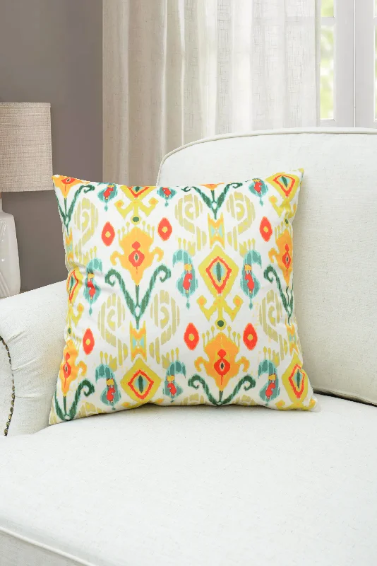Feather Pillows for a Luxurious SleepYellow Ikat Motif Pillow