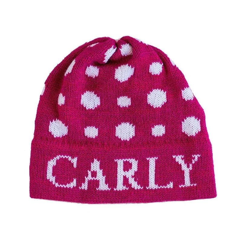 Natural latex and organic cotton blend mattressesPolka Dots Personalized Knit Hat