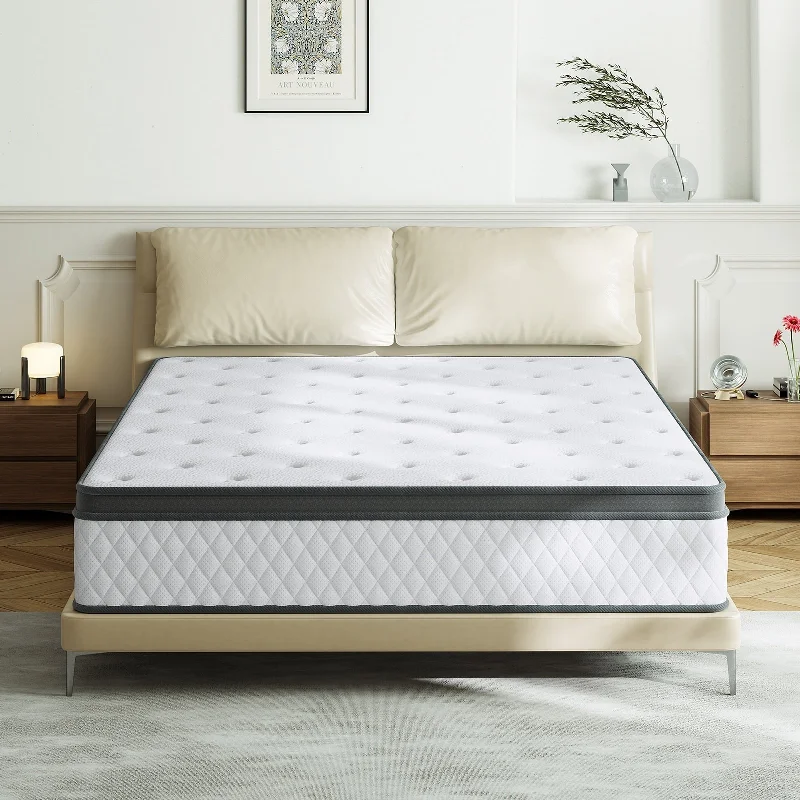 Innerspring mattresses with coil counts for supportIFLUOUS 12 in. Firm Hybrid Memory Foam Mattress with CertiPUR-US and Oeko-TEX , Featuring Reinforced Springs. Innerspring mattresses with coil counts for supportIFLUOUS 12 in. Firm Hybrid Memory Foam Mattress with CertiPUR-US and Oeko-TEX , Featuring Reinforced Springs.