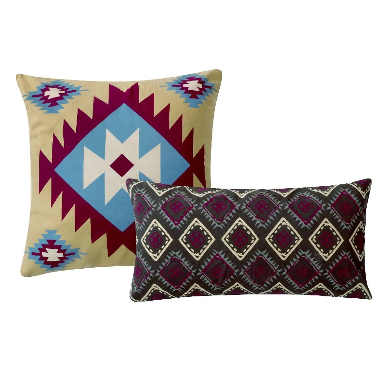 Round Pillows for Boho-Style InteriorsGreenland Home Southwest Sunset Dec. Pillow Pair