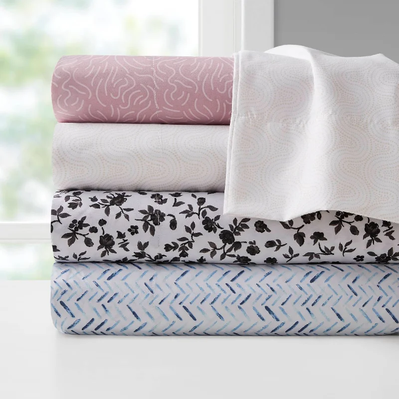 Moisture - Wicking Cotton Sheets for a Dry and Comfortable SleepIntelligent Design Printed Microfiber Sheet Set Moisture - Wicking Cotton Sheets for a Dry and Comfortable SleepIntelligent Design Printed Microfiber Sheet Set