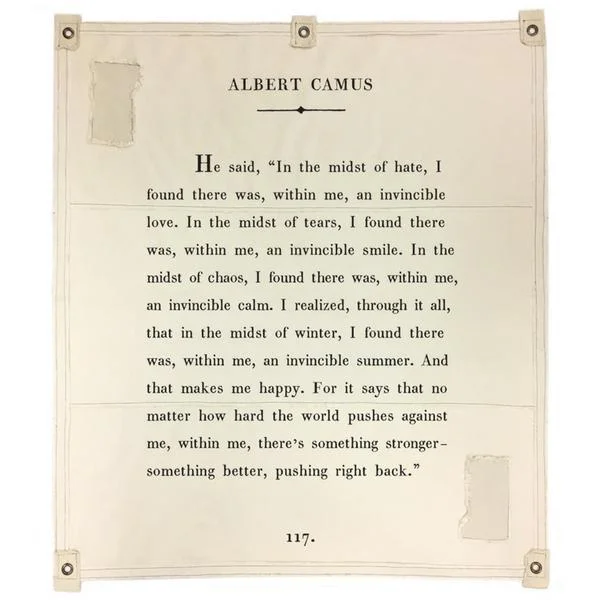 King - size mattresses for spacious master bedroomsWall Tarp - Quote from Albert Camus Wall Hanging King - size mattresses for spacious master bedroomsWall Tarp - Quote from Albert Camus Wall Hanging