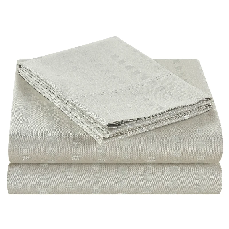 Anti - Pill Microfiber Sheets for a Smooth AppearanceSpring Home 1200 Thread Count 100 Percent Cotton Dobby Striped Sheet Set