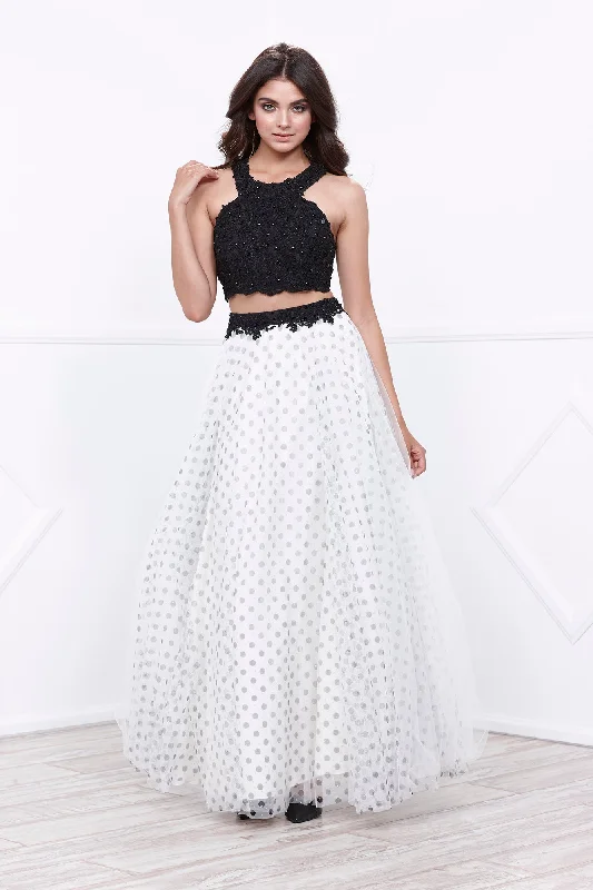 Lace Top, Polka Dot Two piece Skirt_8309 BY NARIANNA